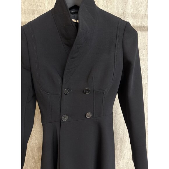 Alexander McQueen Double-Breasted Asymmetrical Black Coat - Picture 4 of 15